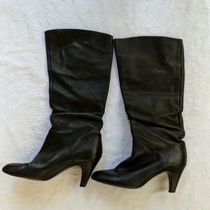 Zara Leather heeled boots excellent condition.
